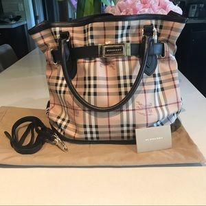 Burberry Haymarket Golderton Medium Tote